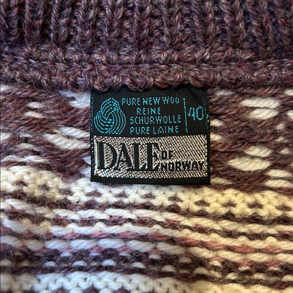 Vintage Dale of Norway Wool Cardigan Sweater size M - Picture 8 of 9